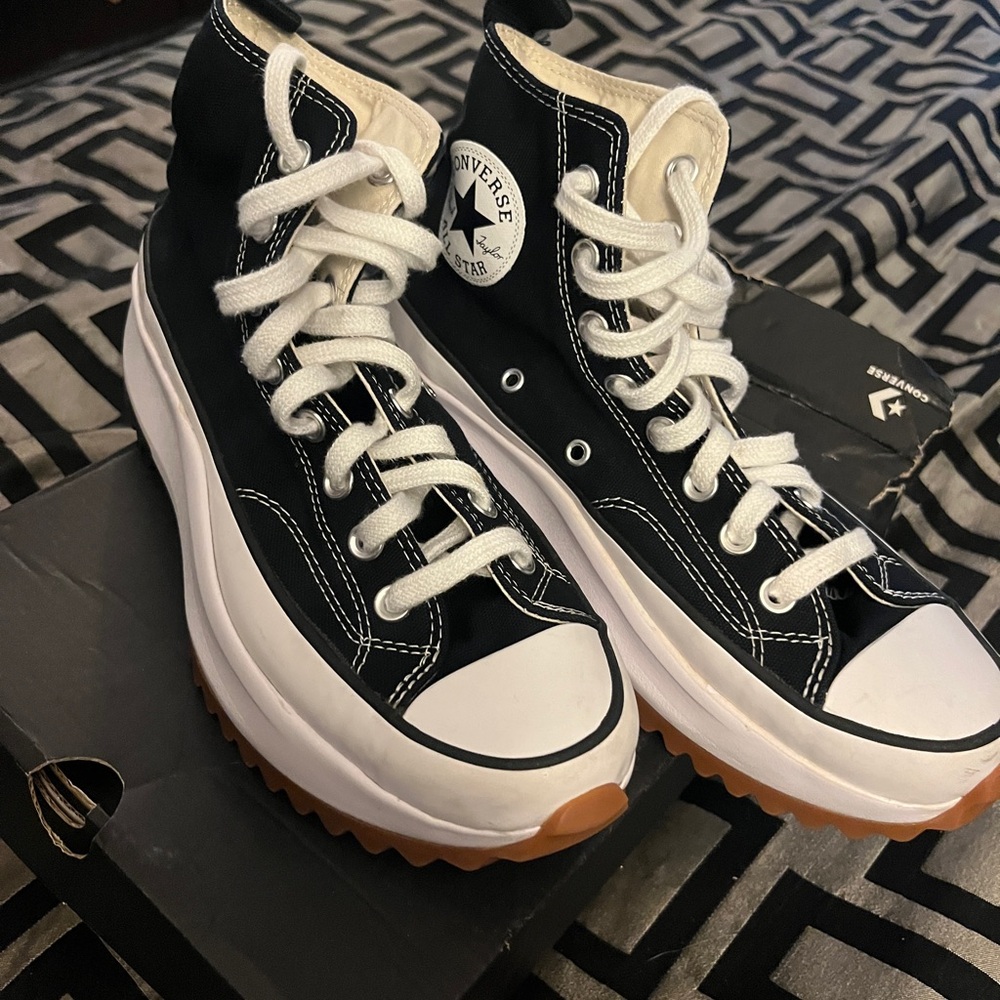 Converse Black and White Platform High-Tops